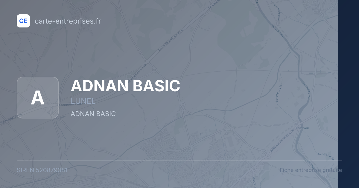 ADNAN BASIC — 520879081 — fiche entreprise