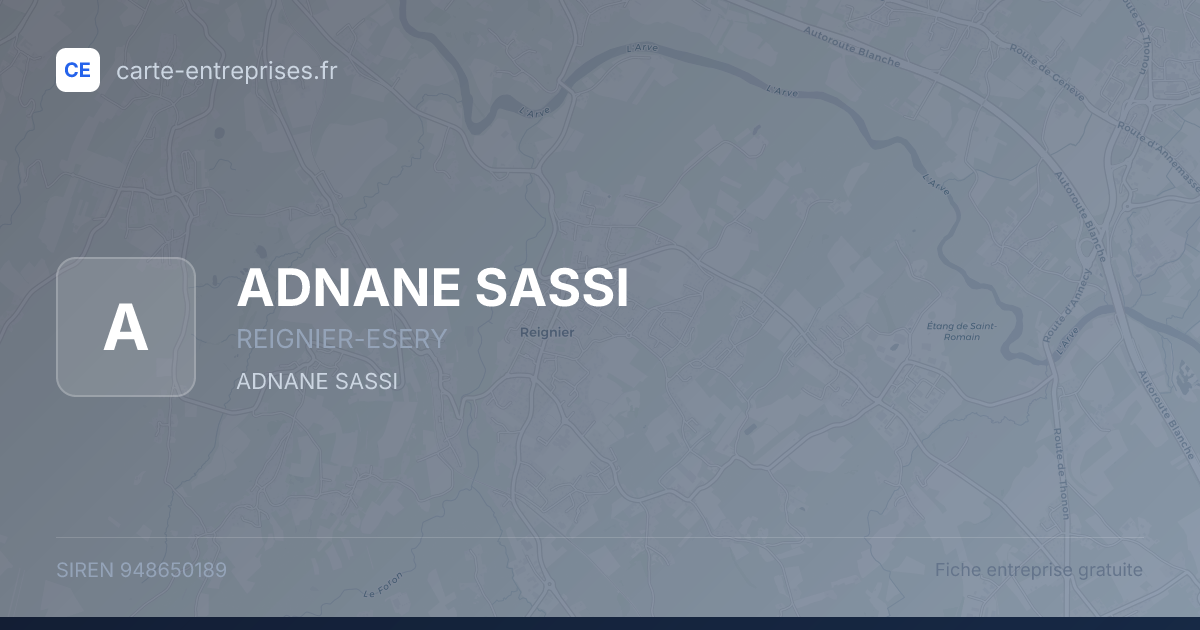 ADNANE SASSI — 948650189 — fiche entreprise