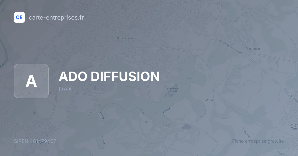 ADO DIFFUSION — 481479467 — fiche entreprise