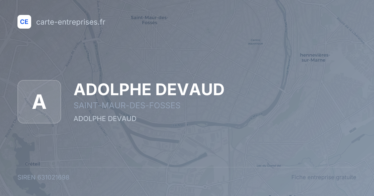 ADOLPHE DEVAUD — 631021698 — fiche entreprise