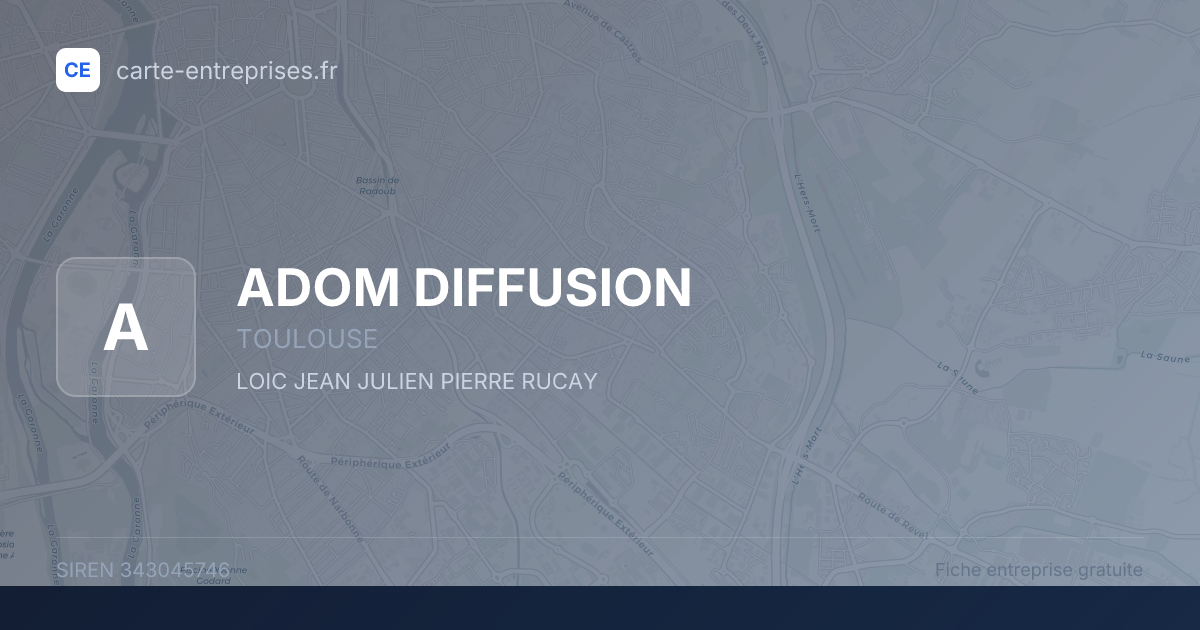 ADOM DIFFUSION — 343045746 — fiche entreprise