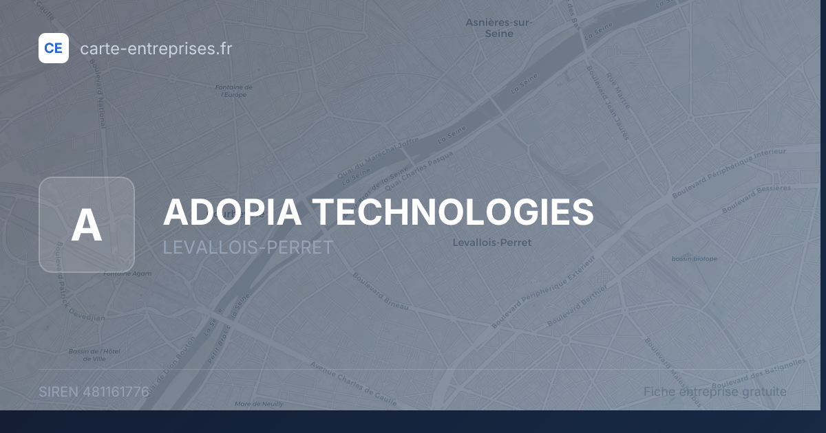 ADOPIA TECHNOLOGIES — 481161776 — fiche entreprise