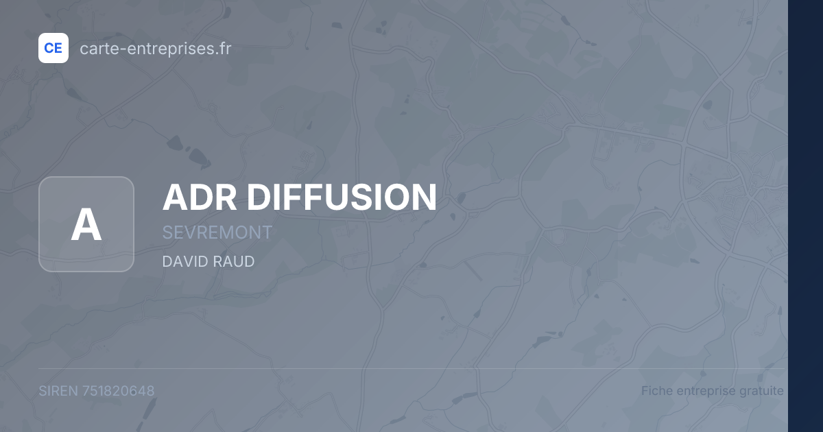 ADR DIFFUSION — 751820648 — fiche entreprise