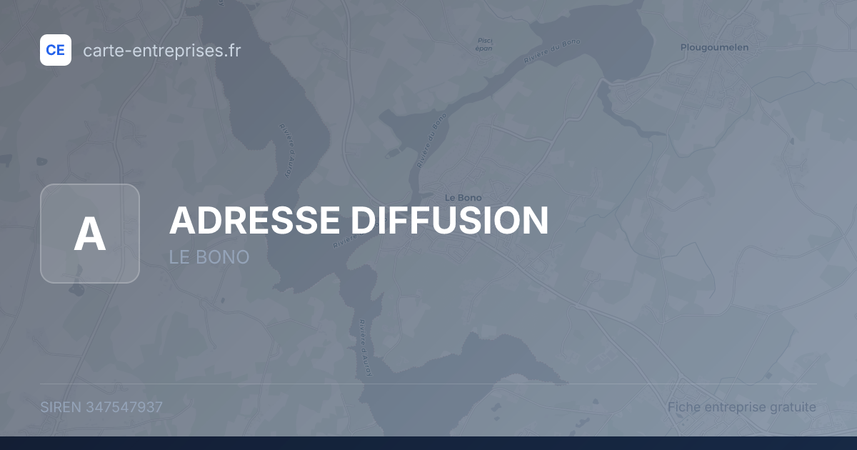 ADRESSE DIFFUSION — 347547937 — fiche entreprise