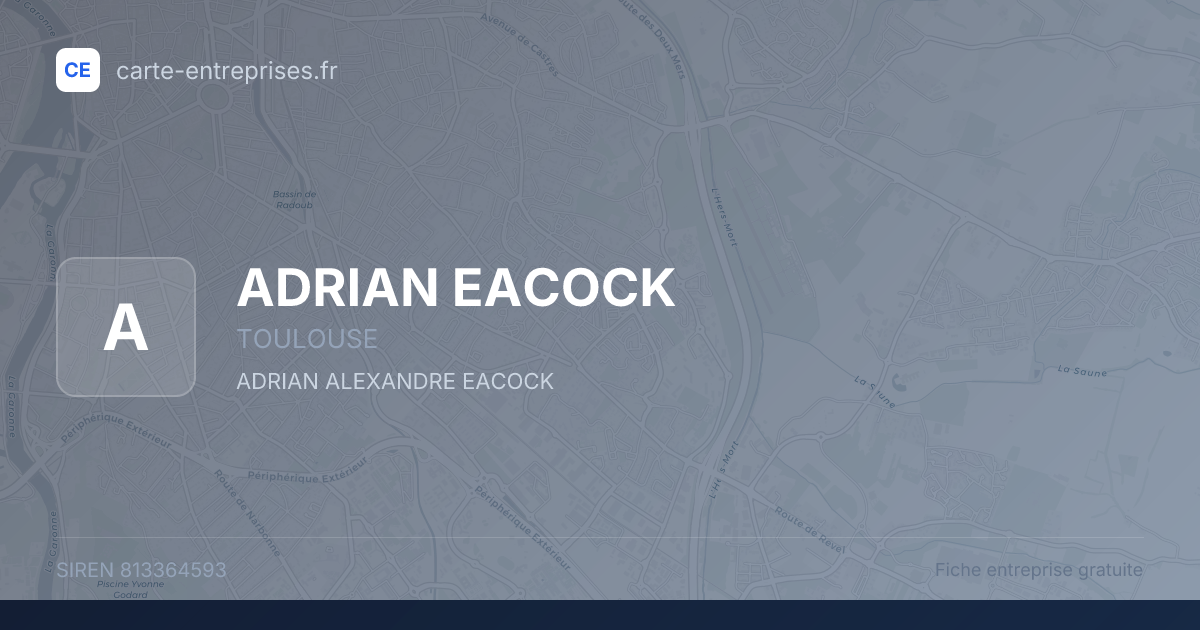 ADRIAN EACOCK — 813364593 — fiche entreprise