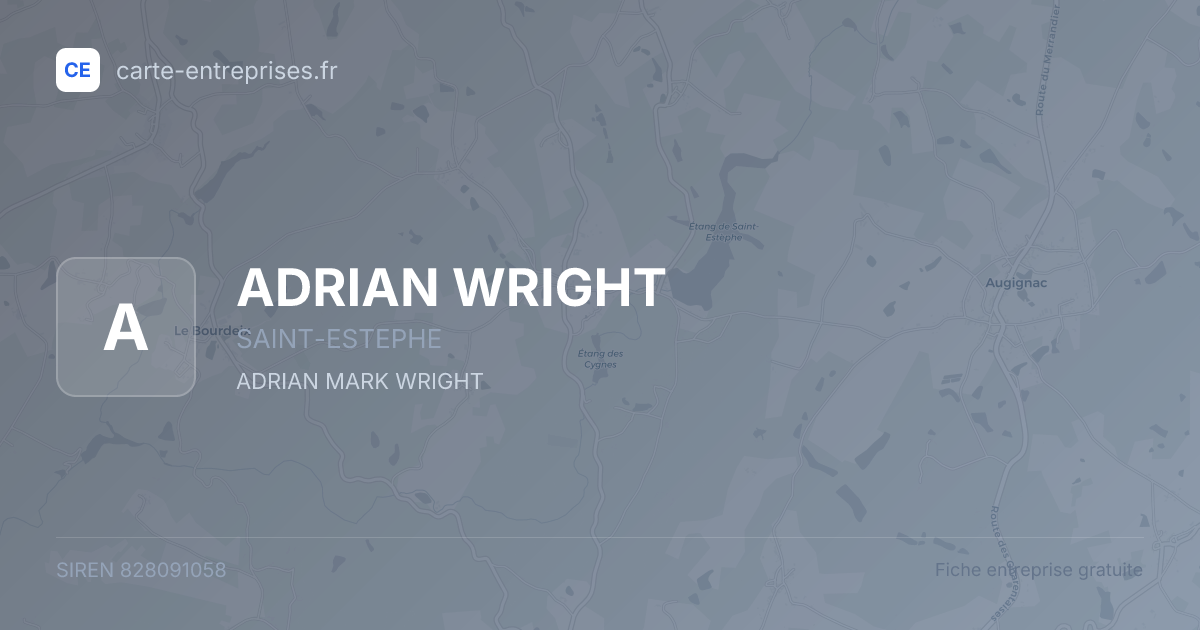 ADRIAN WRIGHT — 828091058 — fiche entreprise