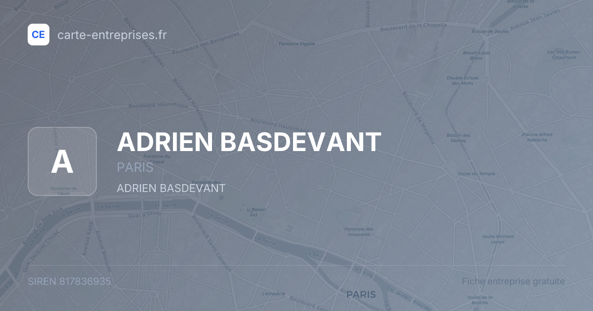 ADRIEN BASDEVANT — 817836935 — fiche entreprise