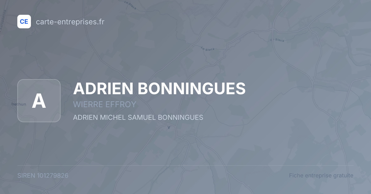 ADRIEN BONNINGUES — 101279826 — fiche entreprise