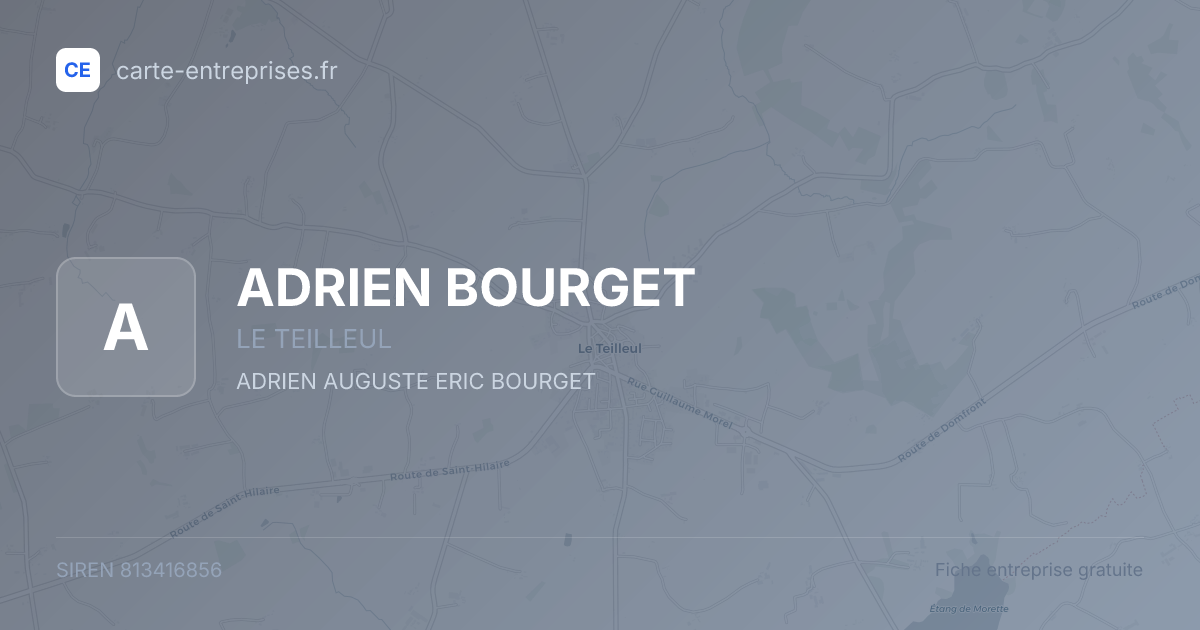 ADRIEN BOURGET — 813416856 — fiche entreprise