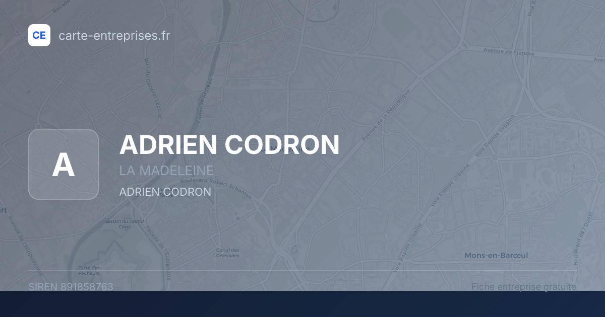 ADRIEN CODRON — 891858763 — fiche entreprise