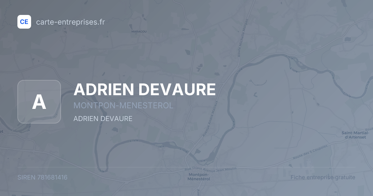 ADRIEN DEVAURE — 781681416 — fiche entreprise