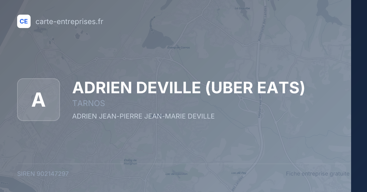 ADRIEN DEVILLE (UBER EATS) — 902147297 — fiche entreprise