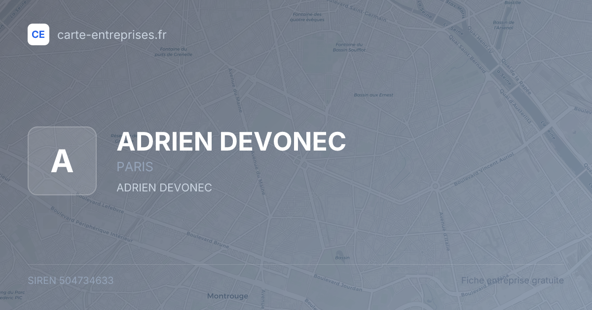 ADRIEN DEVONEC — 504734633 — fiche entreprise