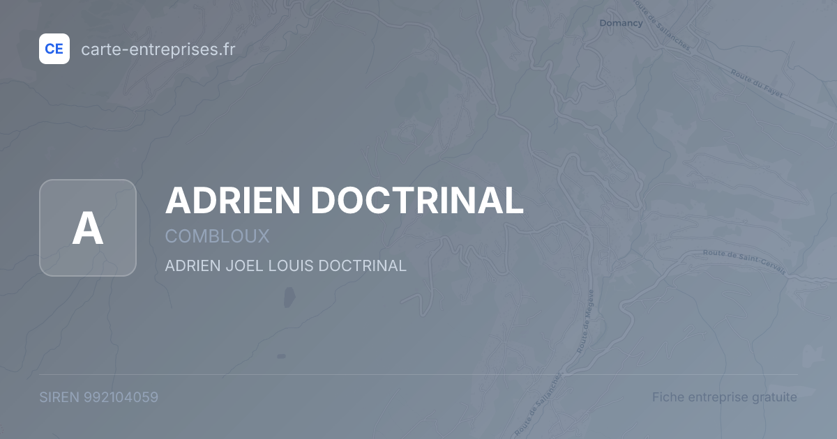 ADRIEN DOCTRINAL — 992104059 — fiche entreprise