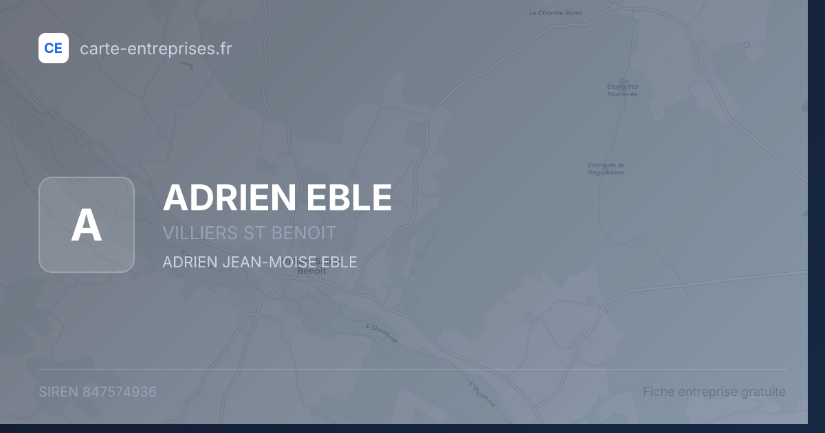ADRIEN EBLE — 847574936 — fiche entreprise