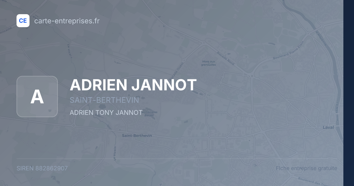 ADRIEN JANNOT — 882862907 — fiche entreprise