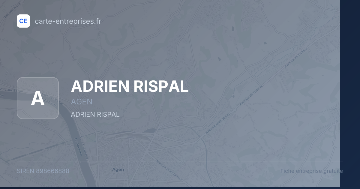 ADRIEN RISPAL — 898666888 — fiche entreprise