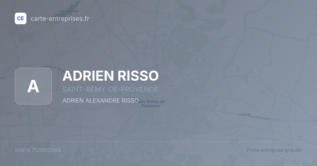 ADRIEN RISSO — 753903244 — fiche entreprise