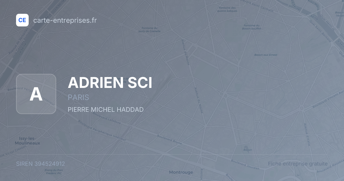 ADRIEN SCI — 394524912 — fiche entreprise