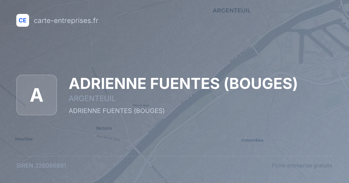 ADRIENNE FUENTES (BOUGES) — 326066891 — fiche entreprise