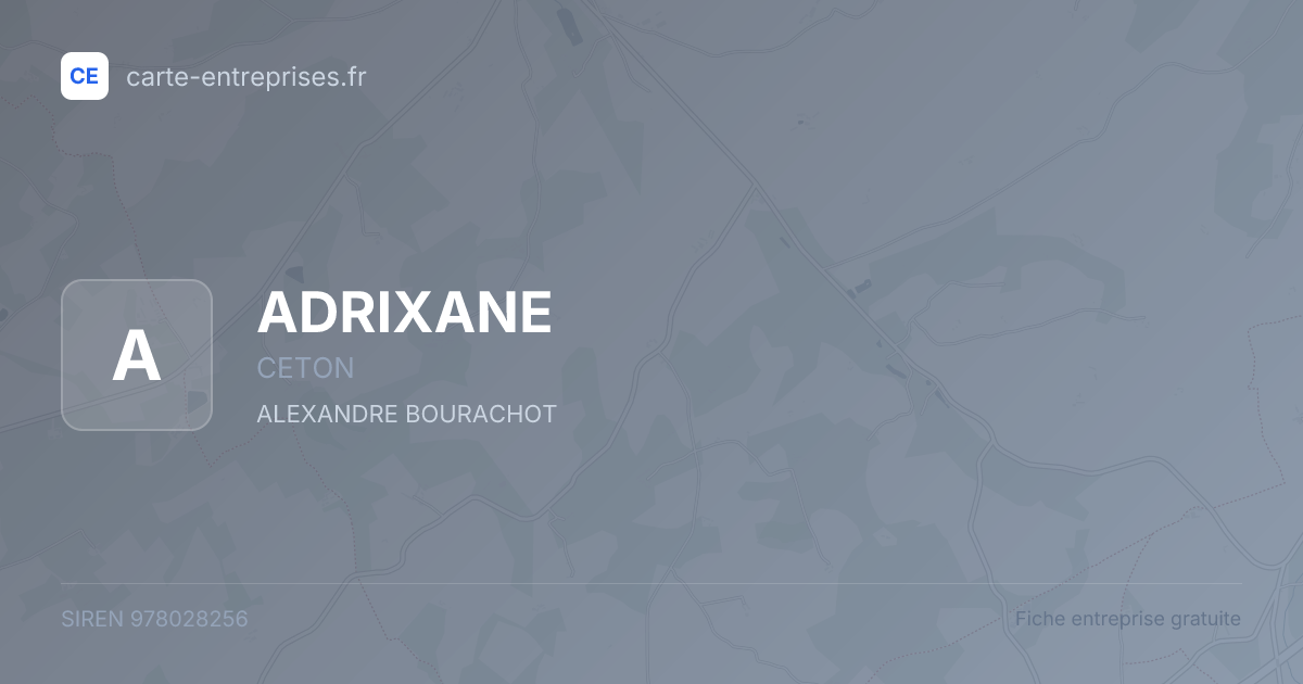 ADRIXANE — 978028256 — fiche entreprise