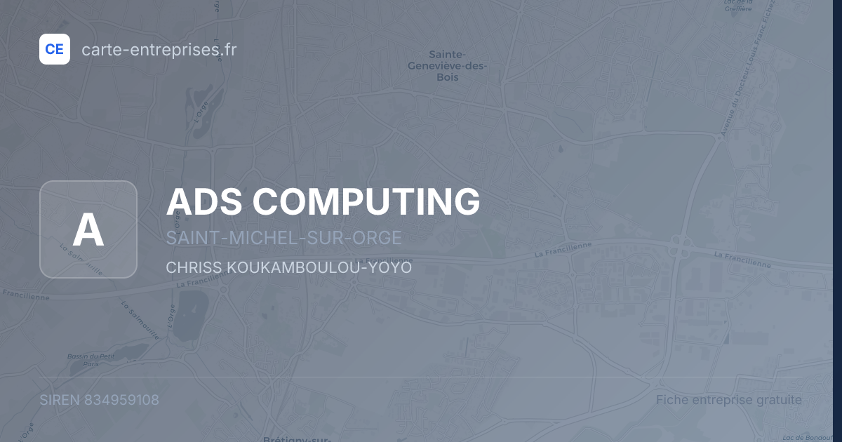 ADS COMPUTING — 834959108 — fiche entreprise