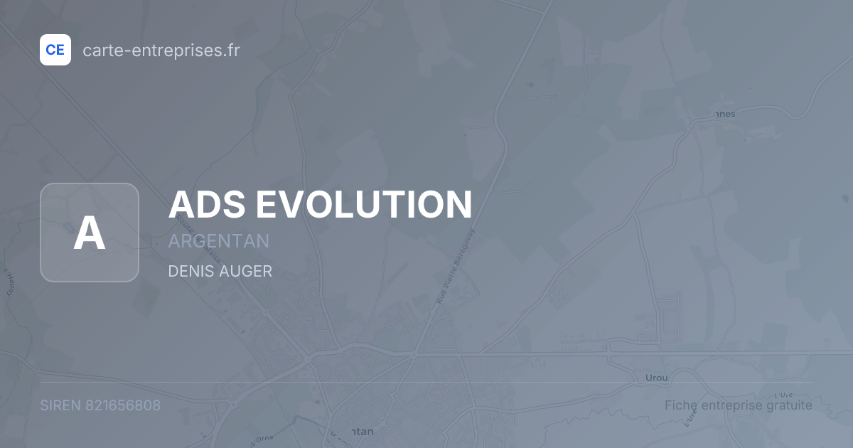 ADS EVOLUTION — 821656808 — fiche entreprise