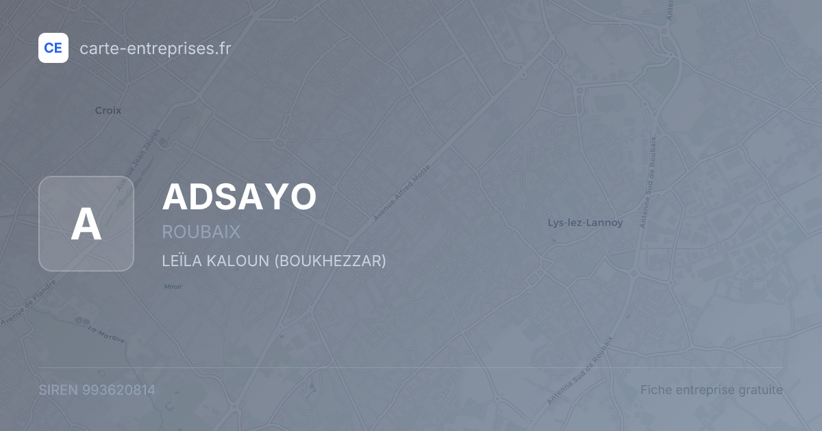 ADSAYO — 993620814 — fiche entreprise