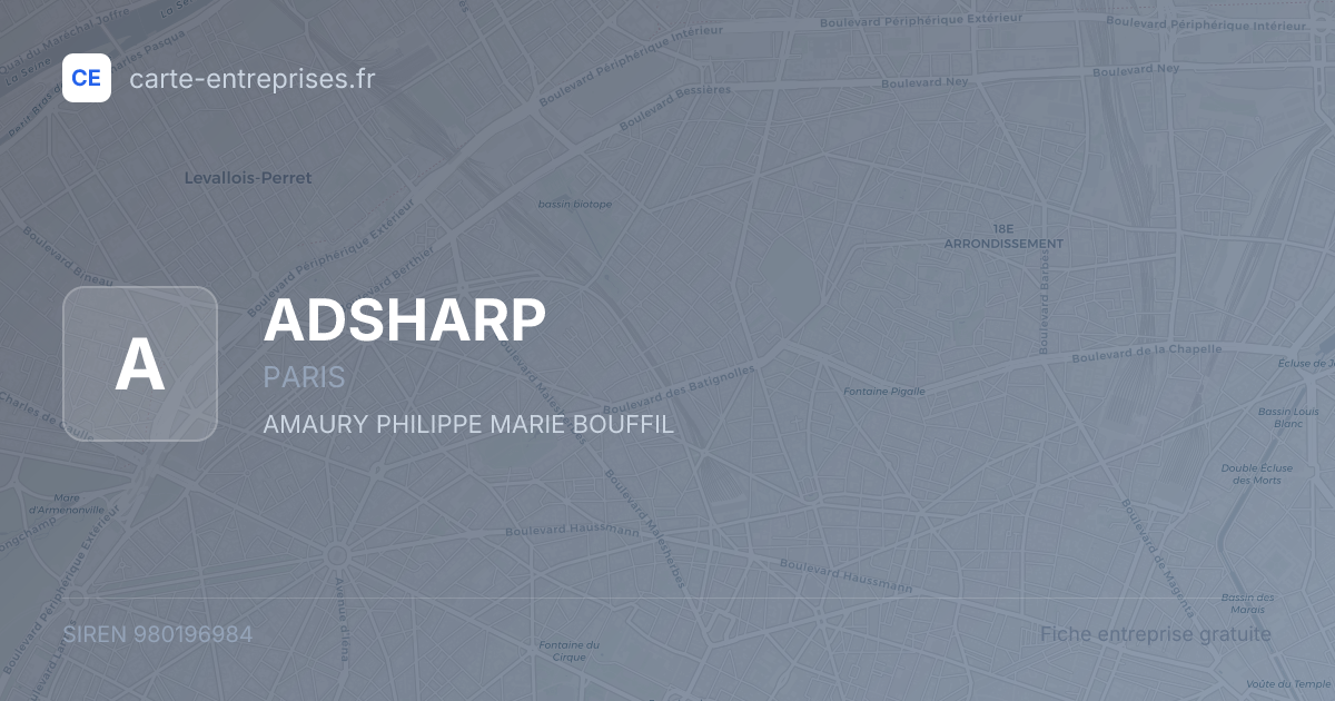 ADSHARP — 980196984 — fiche entreprise