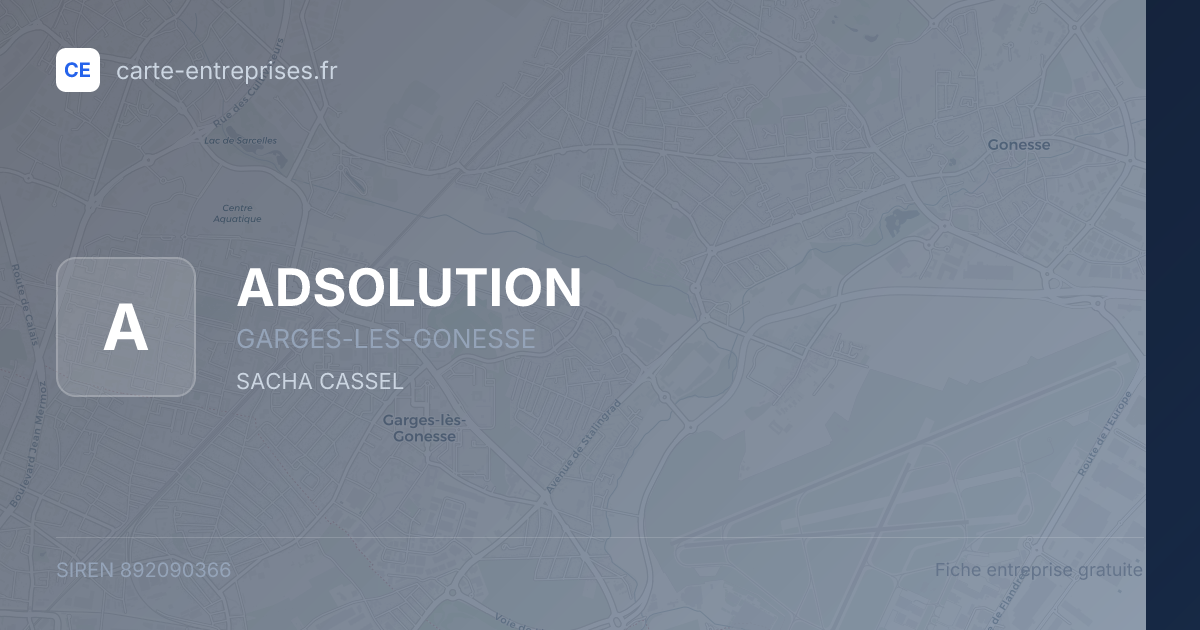 ADSOLUTION — 892090366 — fiche entreprise