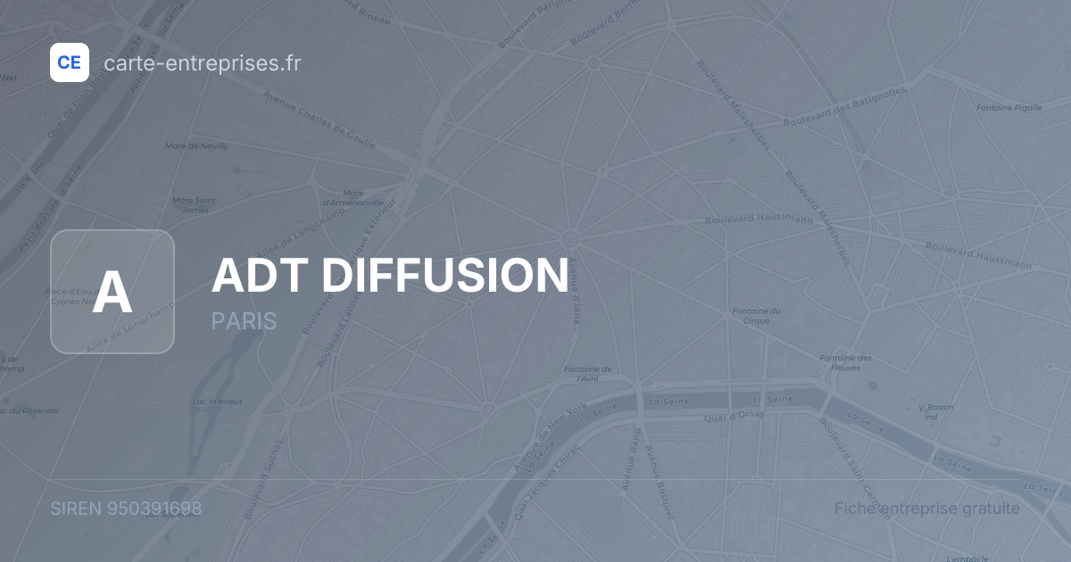 ADT DIFFUSION — 950391698 — fiche entreprise