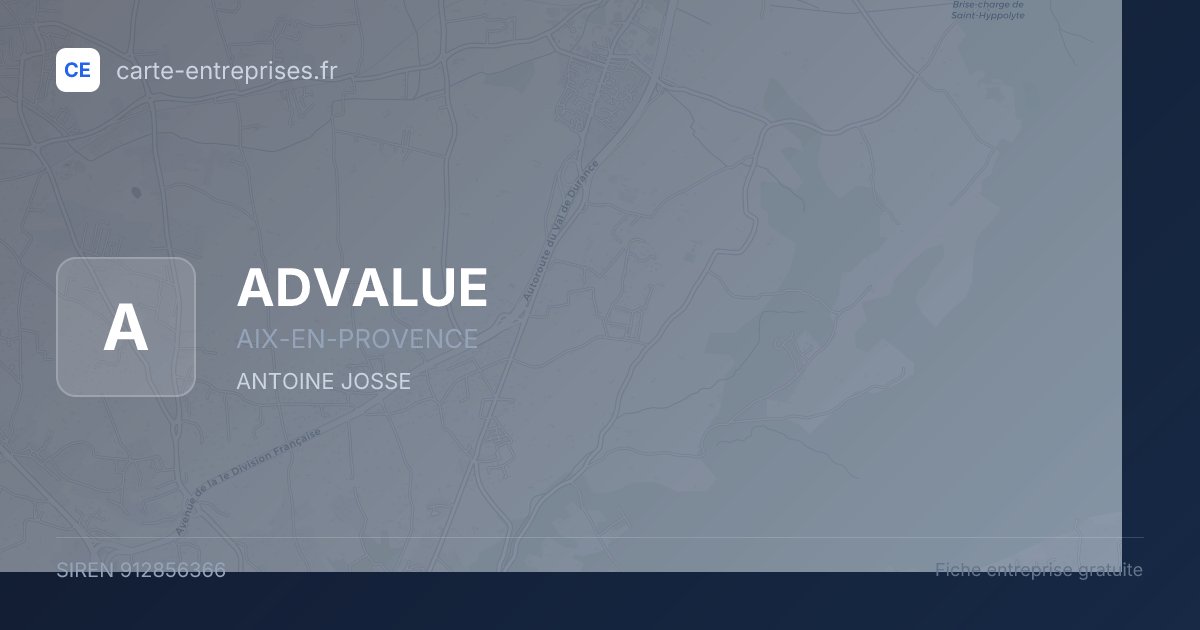 ADVALUE — 912856366 — fiche entreprise
