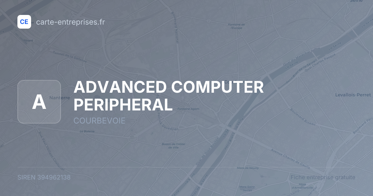 ADVANCED COMPUTER PERIPHERAL — 394962138 — fiche entreprise