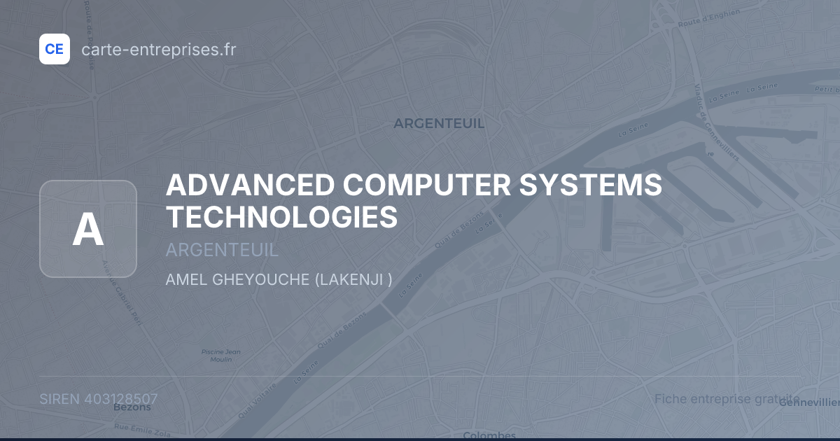 ADVANCED COMPUTER SYSTEMS TECHNOLOGIES — 403128507 — fiche entreprise