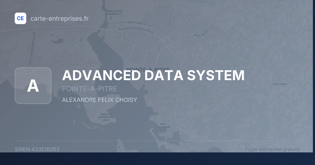 ADVANCED DATA SYSTEM — 433518263 — fiche entreprise