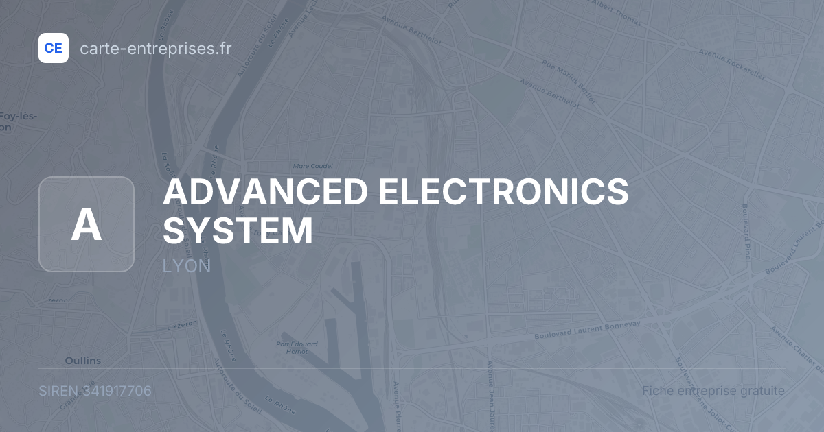 ADVANCED ELECTRONICS SYSTEM — 341917706 — fiche entreprise