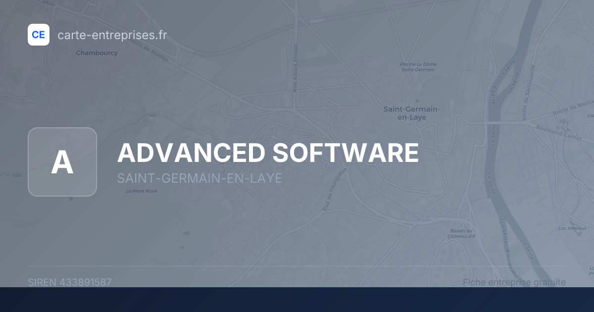 ADVANCED SOFTWARE — 433891587 — fiche entreprise