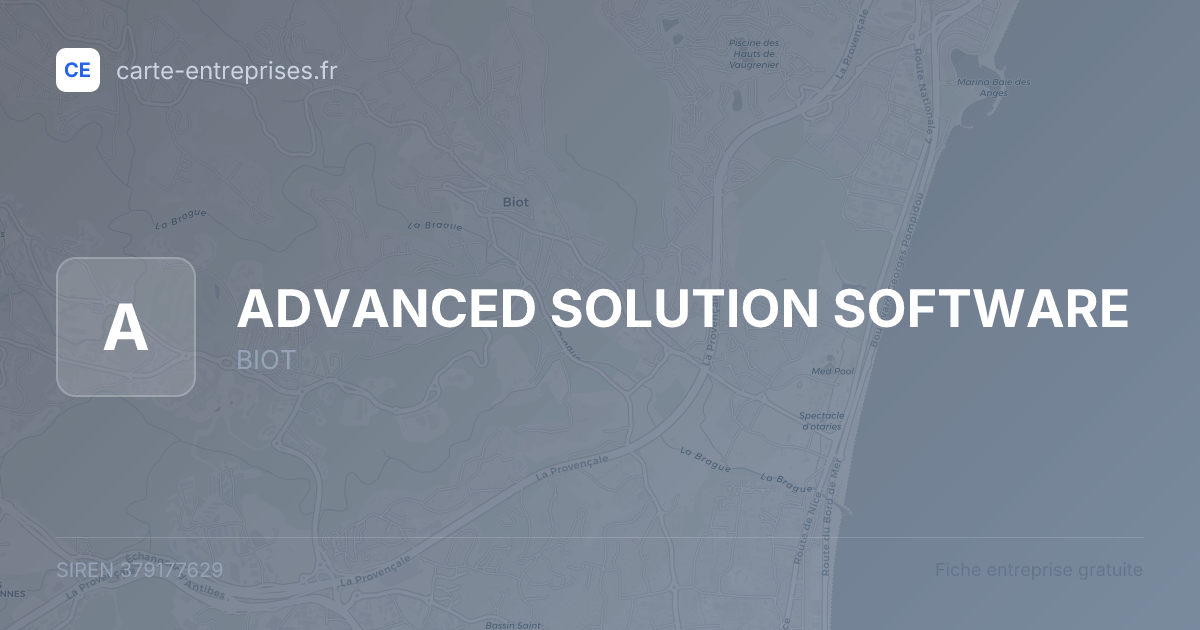 ADVANCED SOLUTION SOFTWARE — 379177629 — fiche entreprise