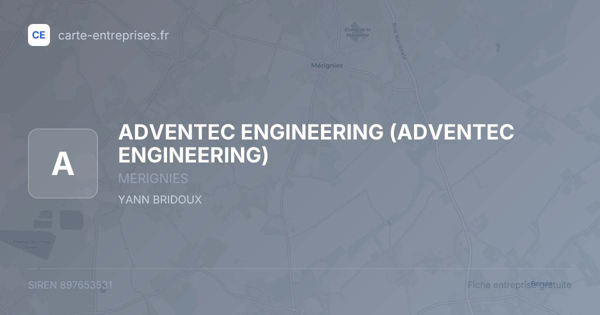 ADVENTEC ENGINEERING — 897653531 — fiche entreprise
