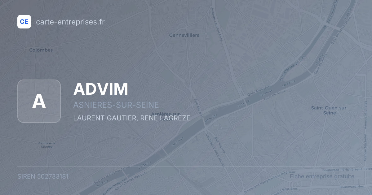 ADVIM — 502733181 — fiche entreprise