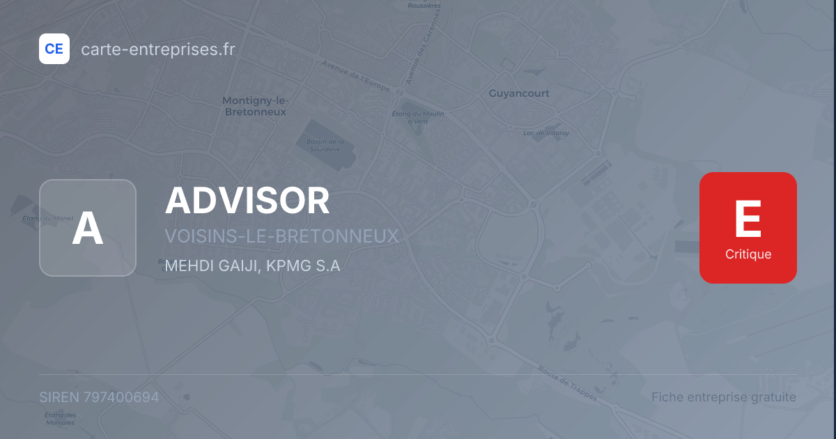 ADVISOR — 797400694 — fiche entreprise