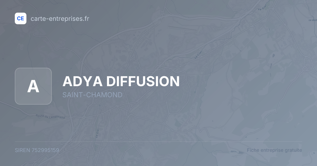 ADYA DIFFUSION — 752995159 — fiche entreprise
