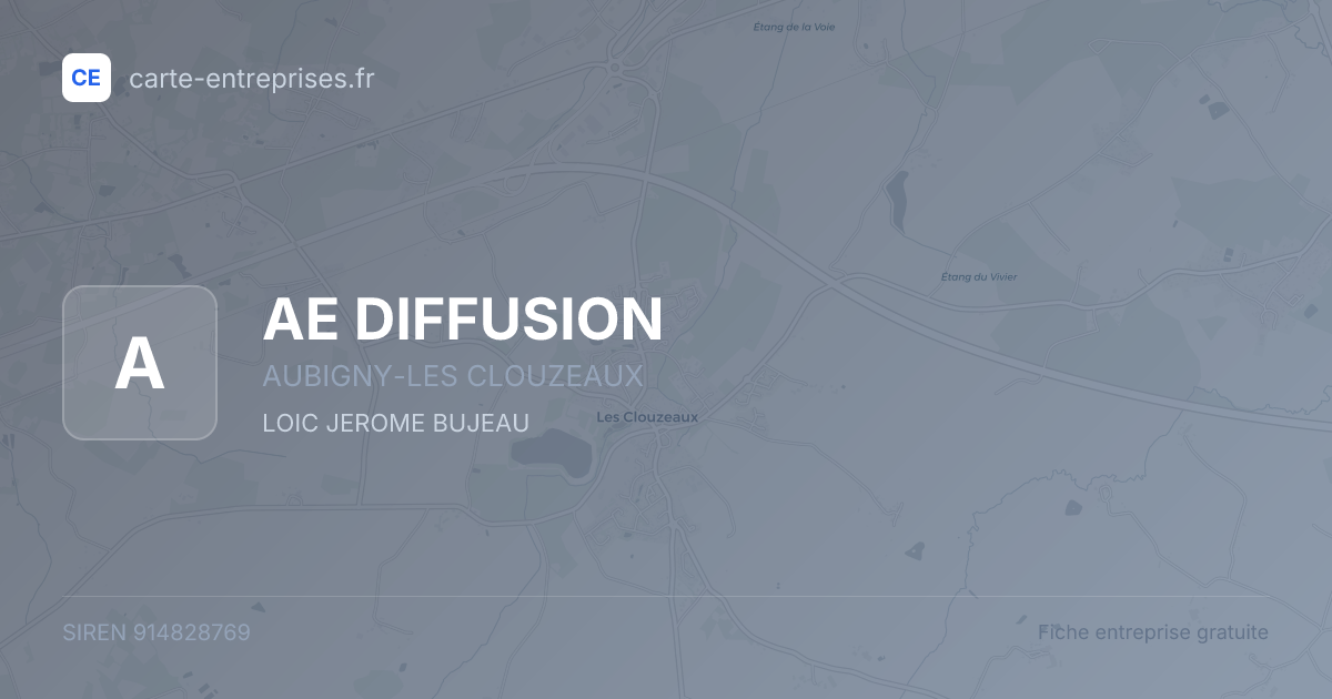 AE DIFFUSION — 914828769 — fiche entreprise