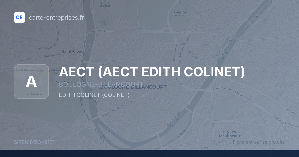 AECT (AECT EDITH COLINET) — 815349121 — fiche entreprise