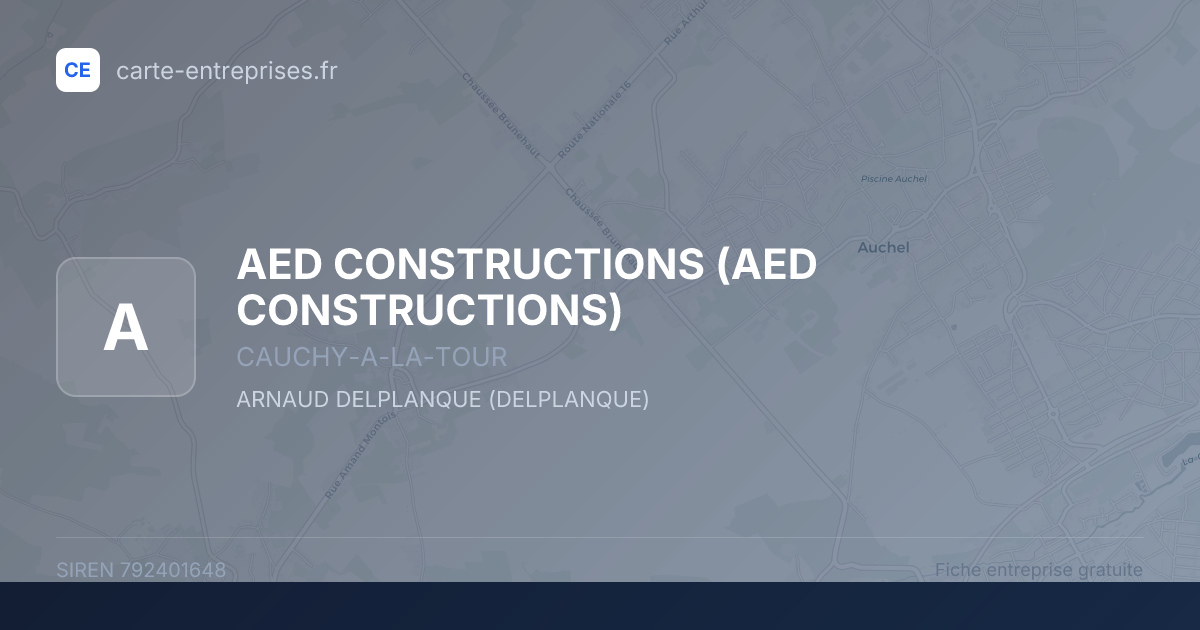 AED CONSTRUCTIONS — 792401648 — fiche entreprise