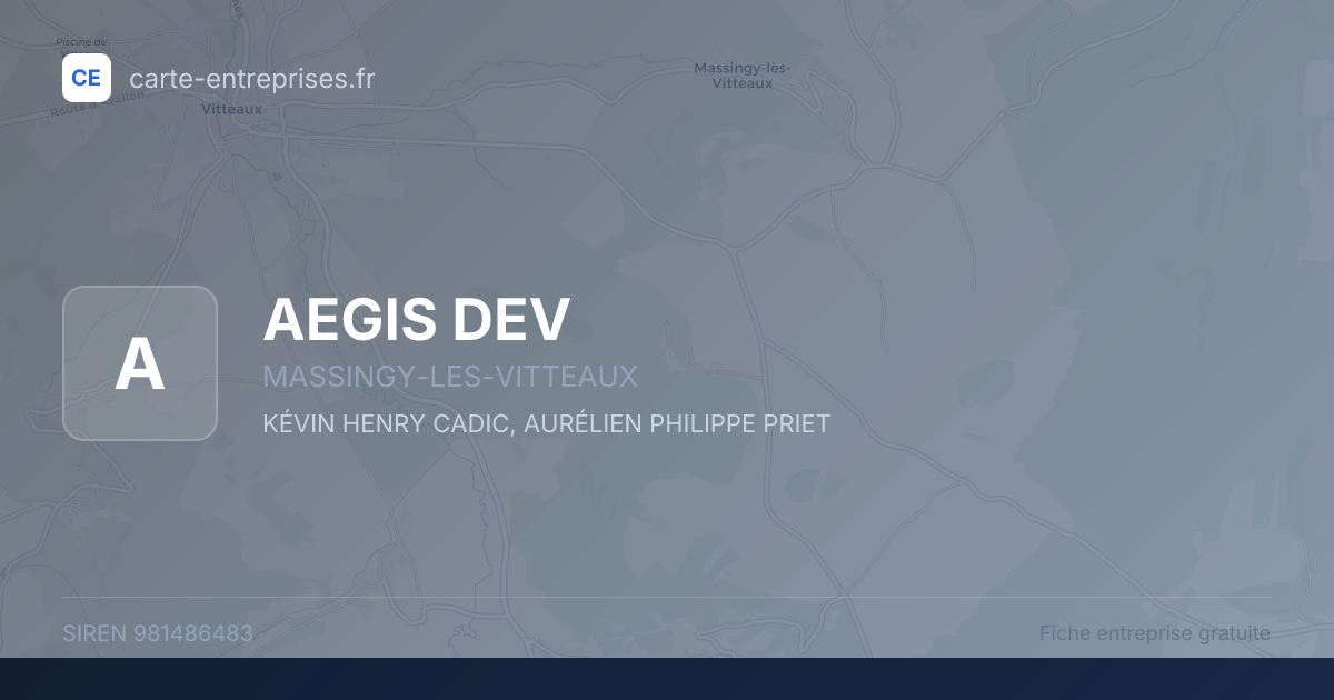 AEGIS DEV — 981486483 — fiche entreprise