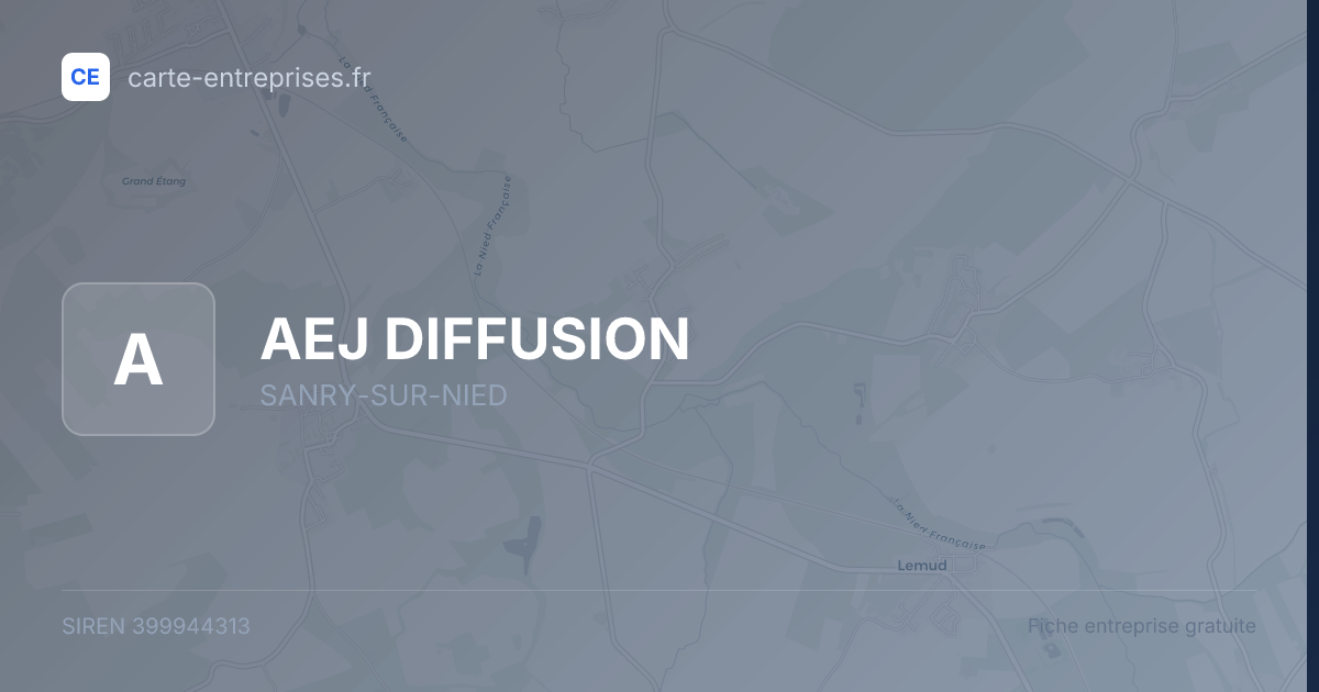 AEJ DIFFUSION — 399944313 — fiche entreprise