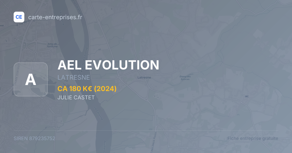 AEL EVOLUTION — 879235752 — fiche entreprise