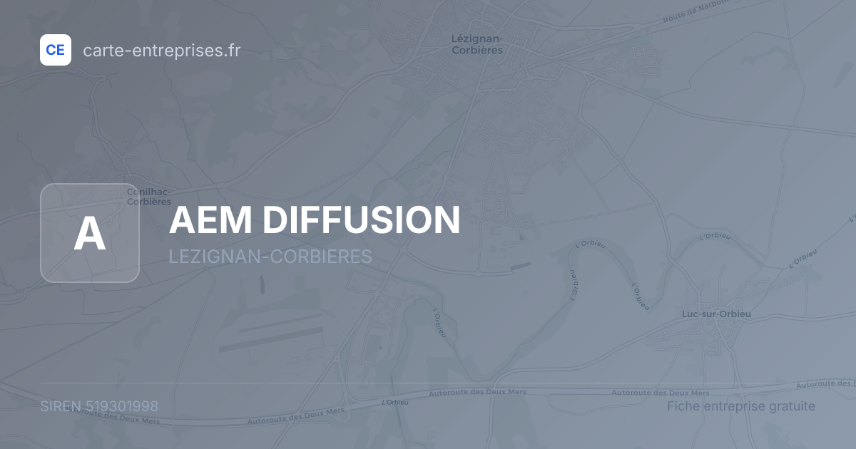 AEM DIFFUSION — 519301998 — fiche entreprise