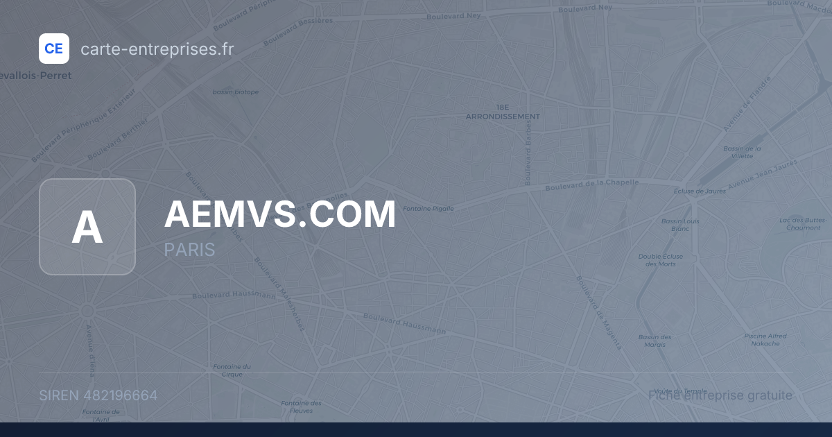 AEMVS.COM — 482196664 — fiche entreprise